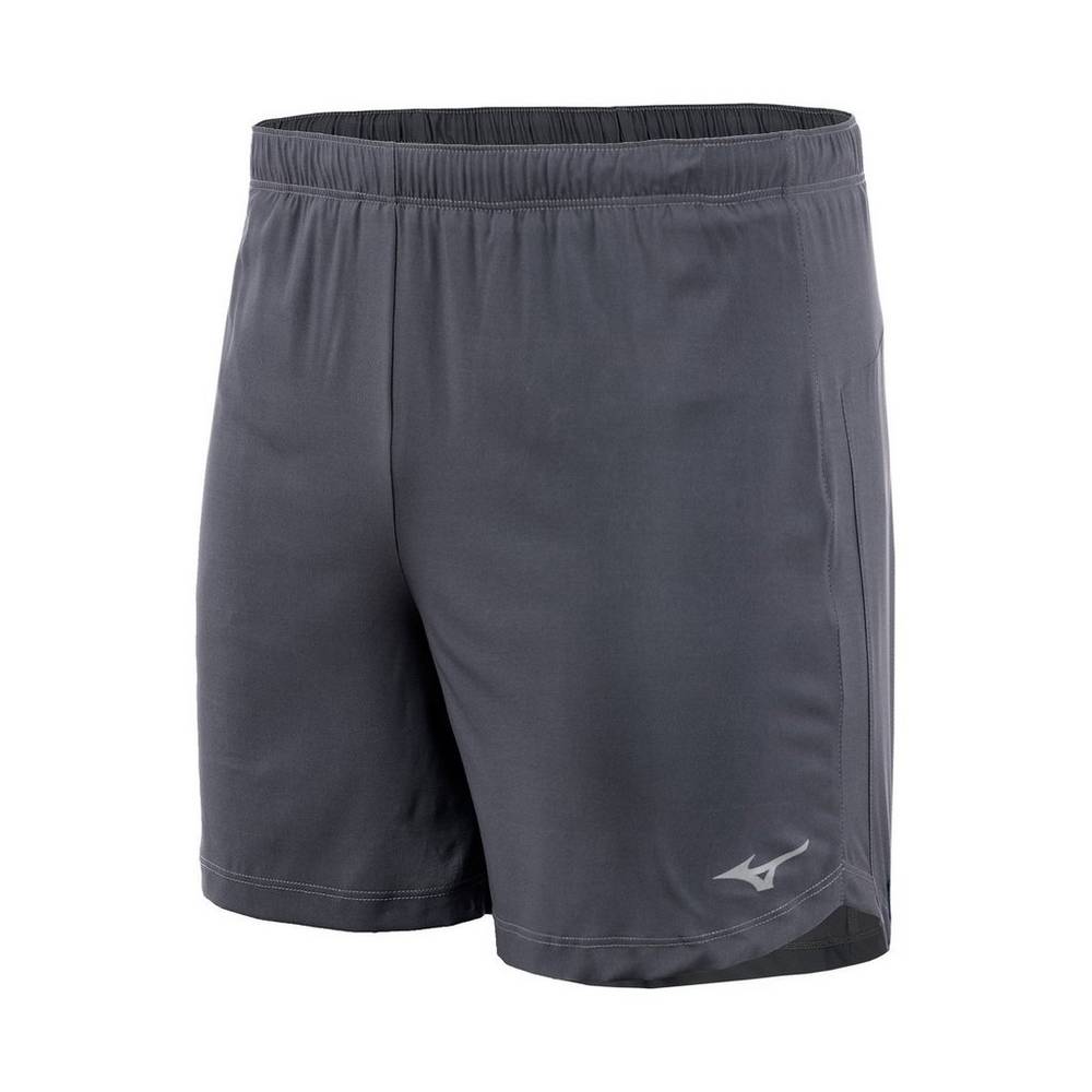 Panske Šortky Mizuno Core 7" Bezecke Siva Vypredaj DNUV69207